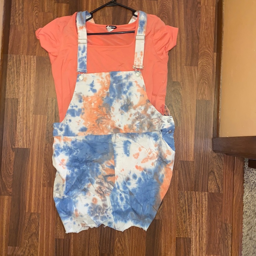 Overall skirt with shirt